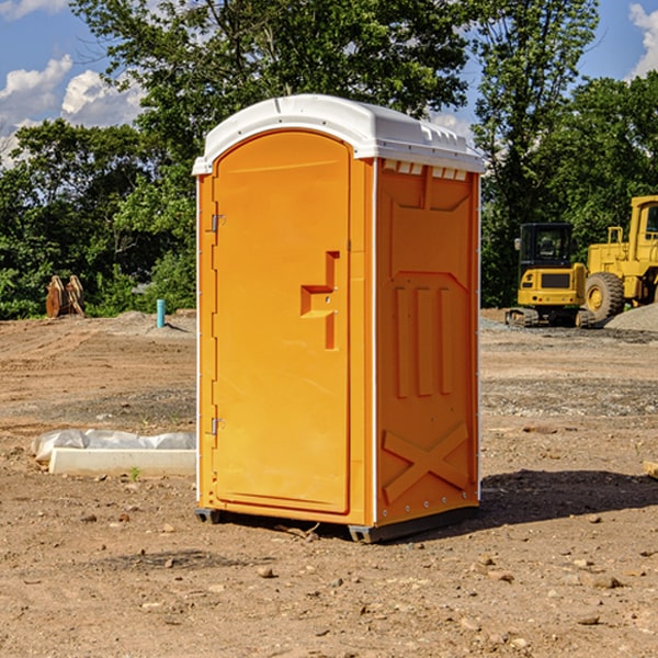 how often are the porta potties cleaned and serviced during a rental period in Fayette